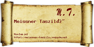 Meissner Tasziló névjegykártya
